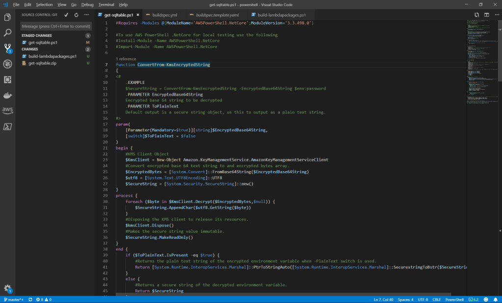 AWS Lambda for PowerShell Encrypted Environment Variables – Fitch Tech